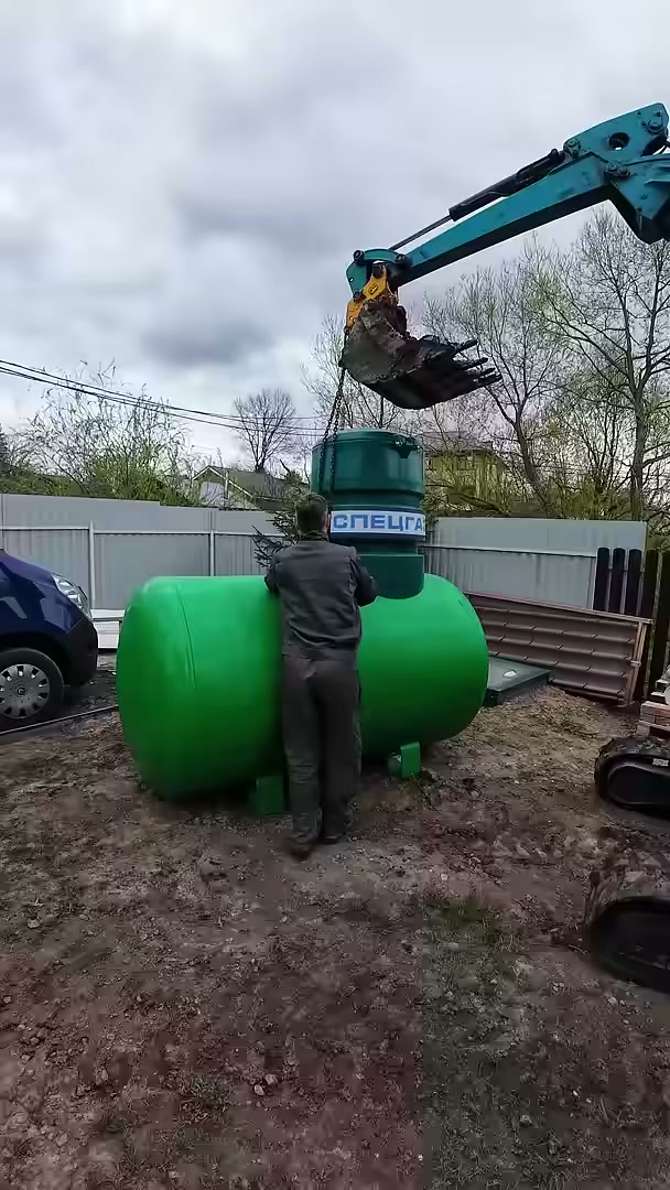 Доставка газгольдера к месту монтажа